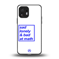 bad at math back phone cover | glass case for nothing phone 2