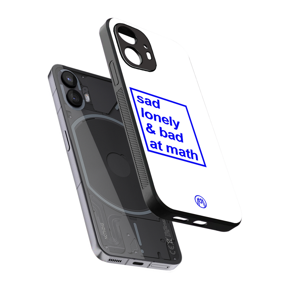 bad at math back phone cover | glass case for nothing phone 2