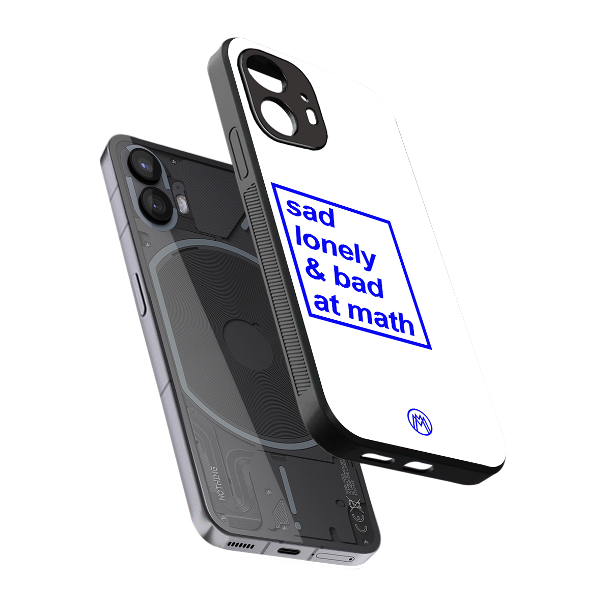 bad at math back phone cover | glass case for nothing phone 2