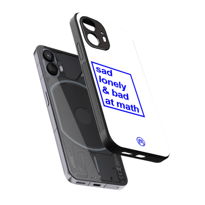 bad at math back phone cover | glass case for nothing phone 2