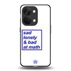 bad at math back phone cover | glass case for oneplus nord 3