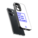 bad at math back phone cover | glass case for oneplus nord 3