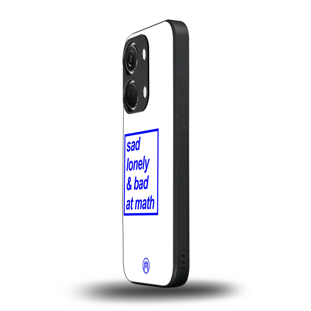 bad at math back phone cover | glass case for oneplus nord 3