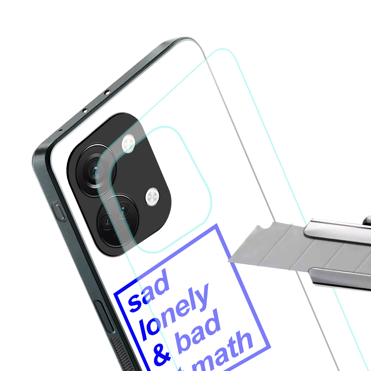 bad at math back phone cover | glass case for oneplus nord 3