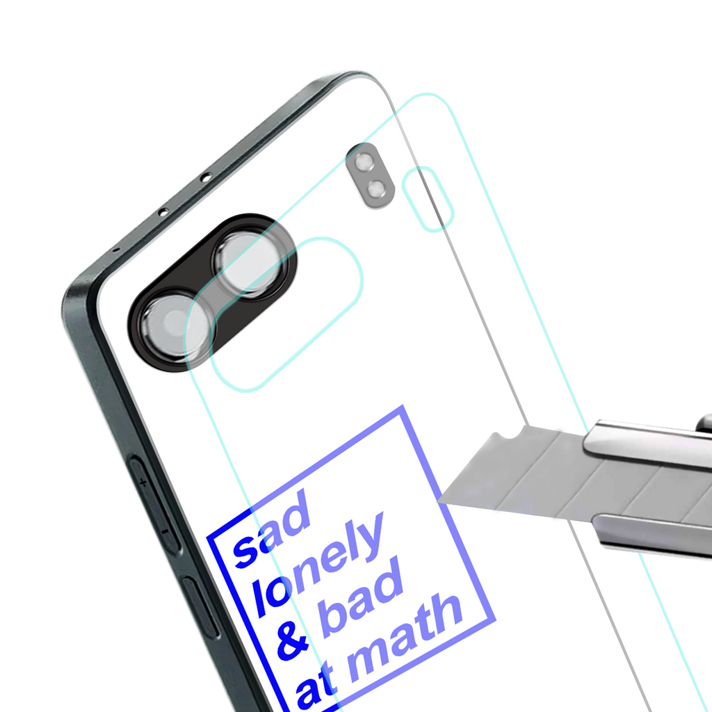 bad at math back phone cover | glass case for oneplus nord 4