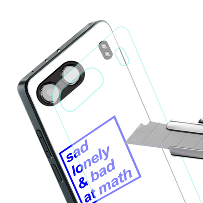 bad at math back phone cover | glass case for oneplus nord 4