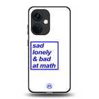 bad at math back phone cover | glass case for oneplus nord ce 3