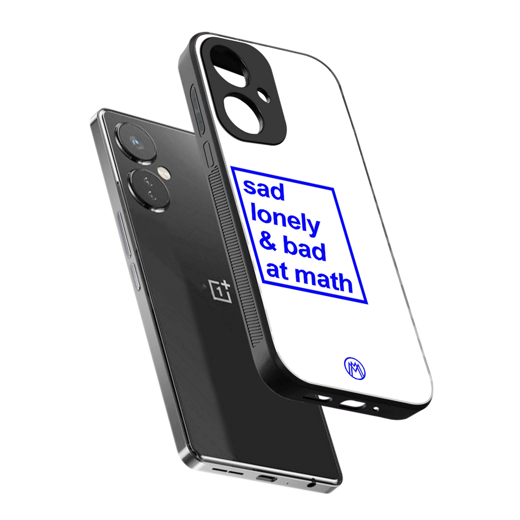 bad at math back phone cover | glass case for oneplus nord ce 3