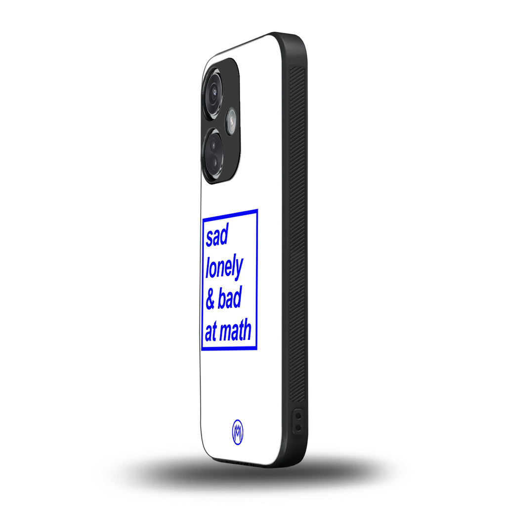 bad at math back phone cover | glass case for oneplus nord ce 3
