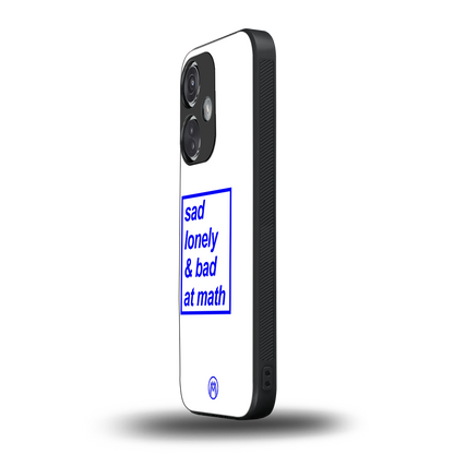 bad at math back phone cover | glass case for oneplus nord ce 3