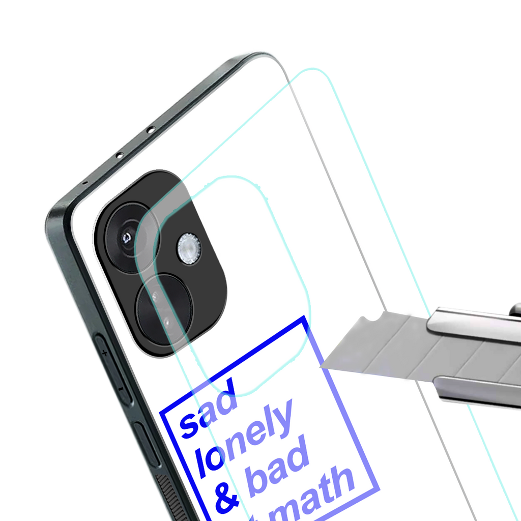 bad at math back phone cover | glass case for oneplus nord ce 3