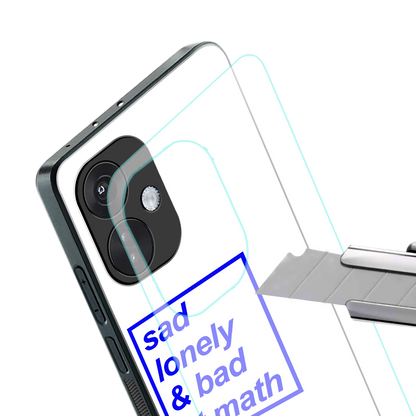 bad at math back phone cover | glass case for oneplus nord ce 3