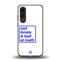 bad at math back phone cover | glass case for oneplus nord ce 4 lite