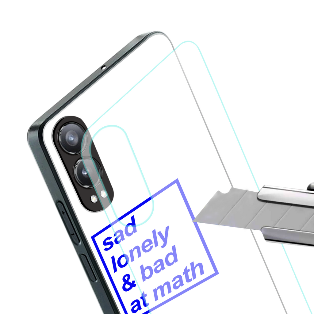 bad at math back phone cover | glass case for oneplus nord ce 4 lite