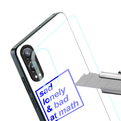 bad at math back phone cover | glass case for oneplus nord ce 4 lite