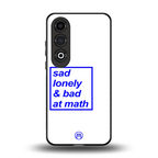 bad at math back phone cover | glass case for oneplus nord ce 4