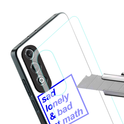 bad at math back phone cover | glass case for oneplus nord ce 4