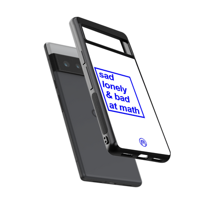 bad at math back phone cover | glass case for google pixel 6 pro