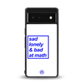 bad at math back phone cover | glass case for google pixel 6