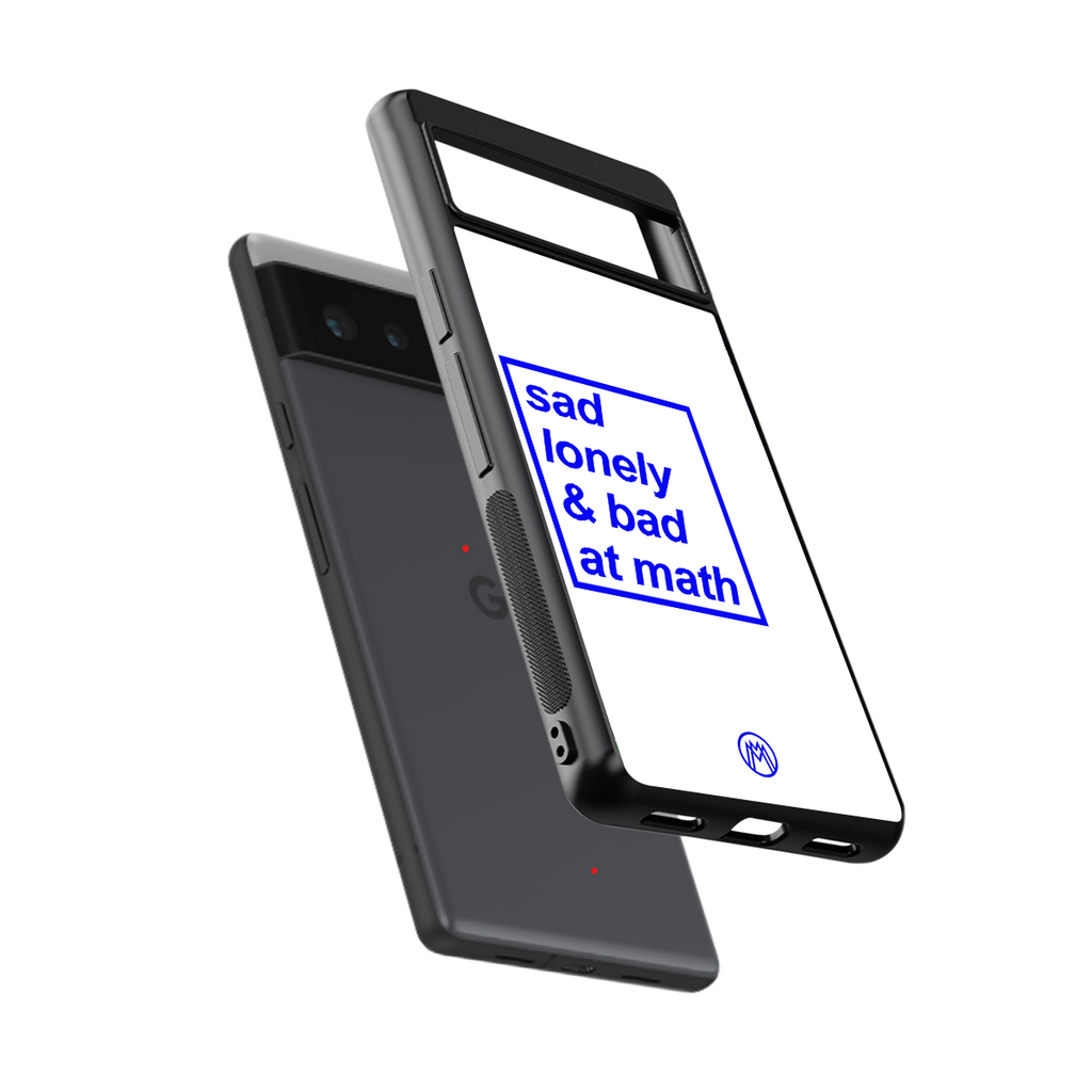 bad at math back phone cover | glass case for google pixel 6