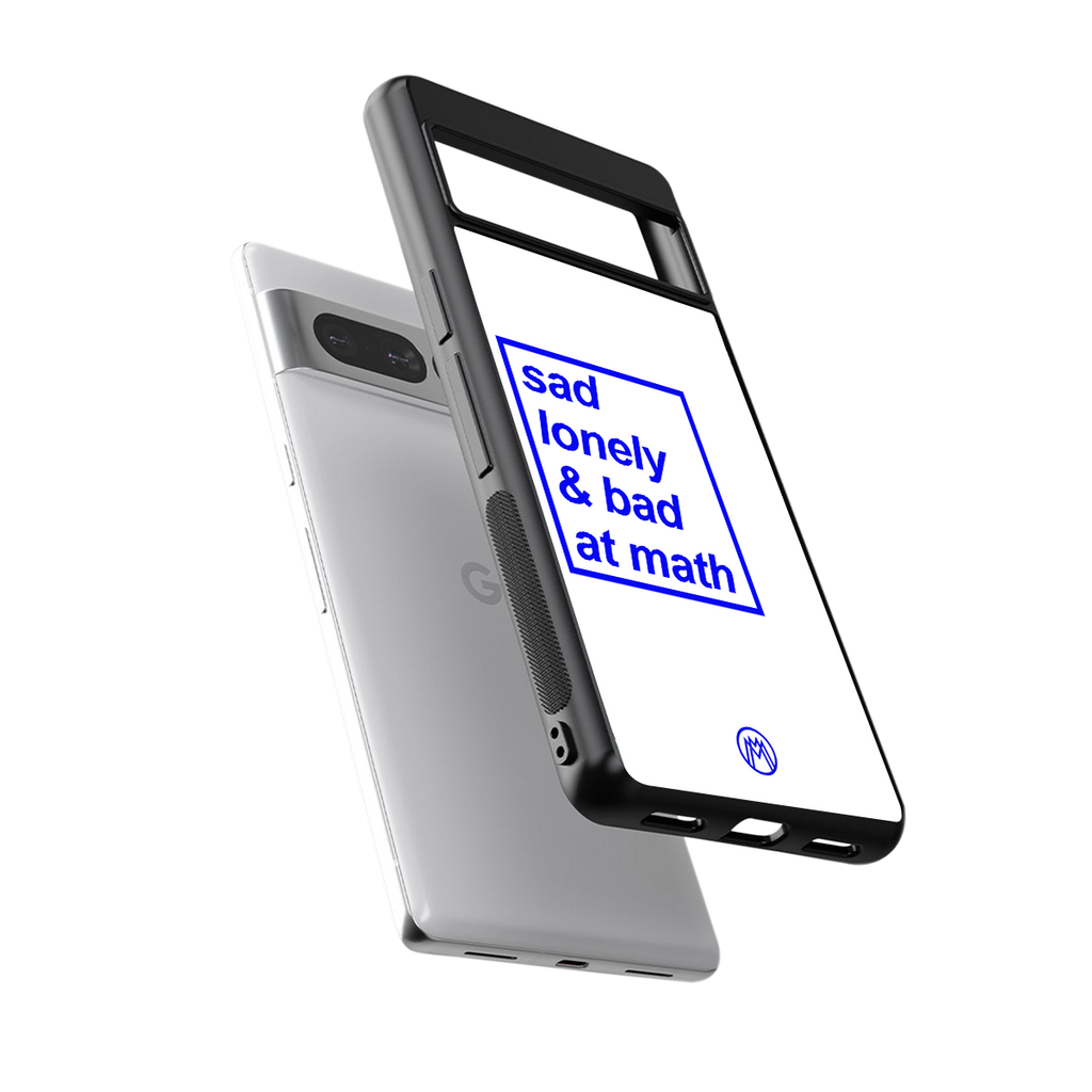 bad at math back phone cover | glass case for google pixel 7 pro