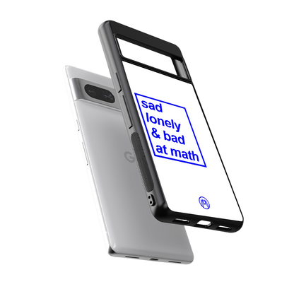 bad at math back phone cover | glass case for Google Pixel 7