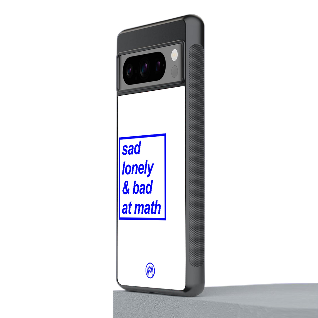 bad at math back phone cover | glass case for google pixel 8 pro