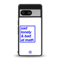 bad at math back phone cover | glass case for Google Pixel 8