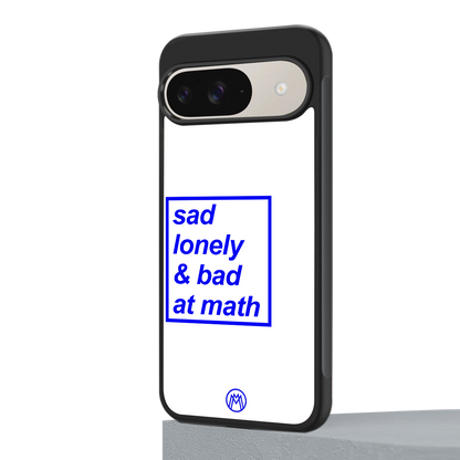 bad at math back phone cover | glass case for google pixel 9