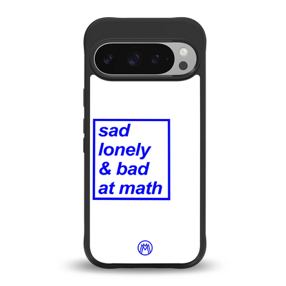 bad at math back phone cover | glass case for google pixel 9 pro xl
