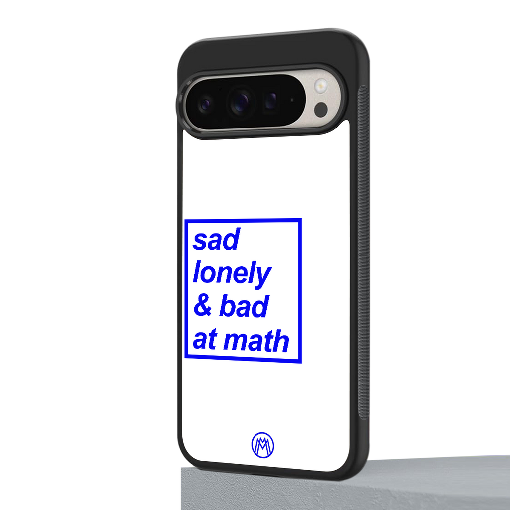 bad at math back phone cover | glass case for google pixel 9 pro