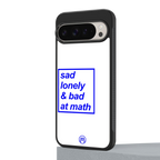 bad at math back phone cover | glass case for google pixel 9 pro