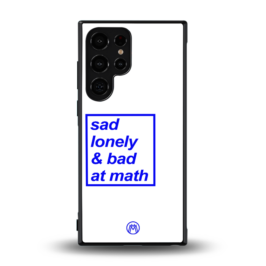 bad at math back phone cover | glass case for samsung galaxy s23 ultra