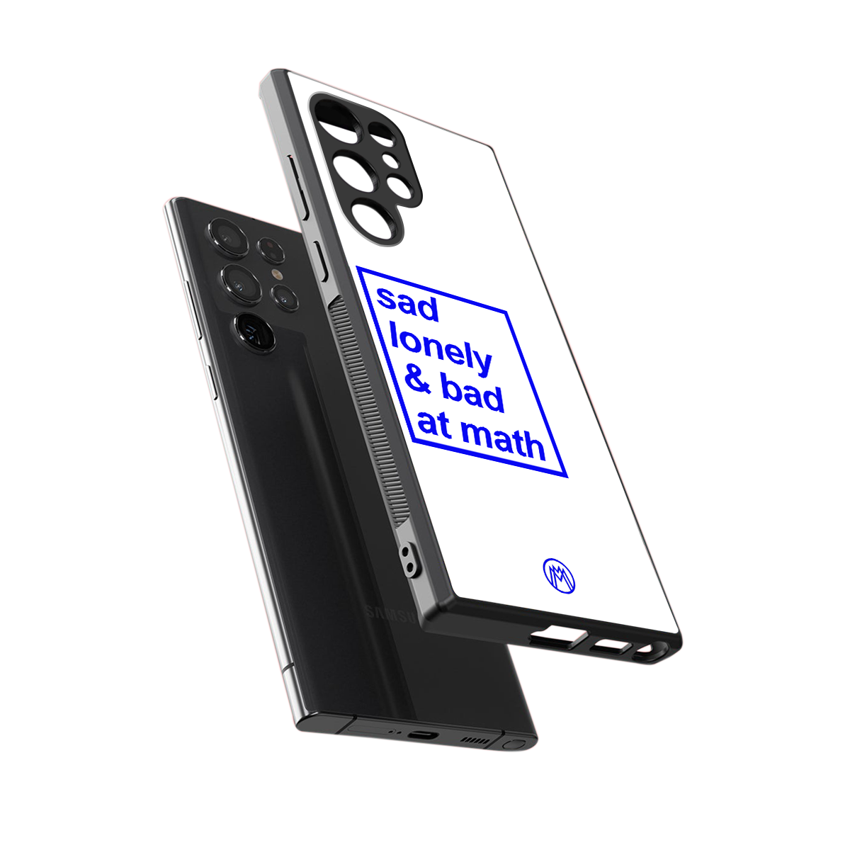 bad at math back phone cover | glass case for samsung galaxy s23 ultra