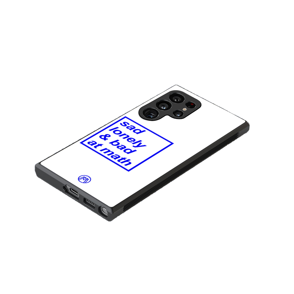 bad at math back phone cover | glass case for samsung galaxy s23 ultra