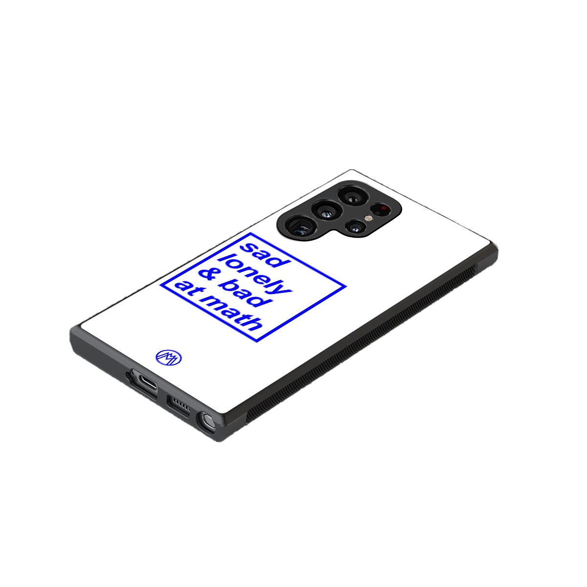 bad at math back phone cover | glass case for samsung galaxy s23 ultra