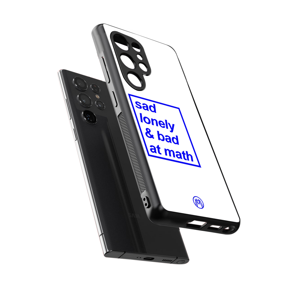 bad at math back phone cover | glass case for samsung galaxy s25 ultra