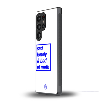 bad at math back phone cover | glass case for samsung galaxy s25 ultra