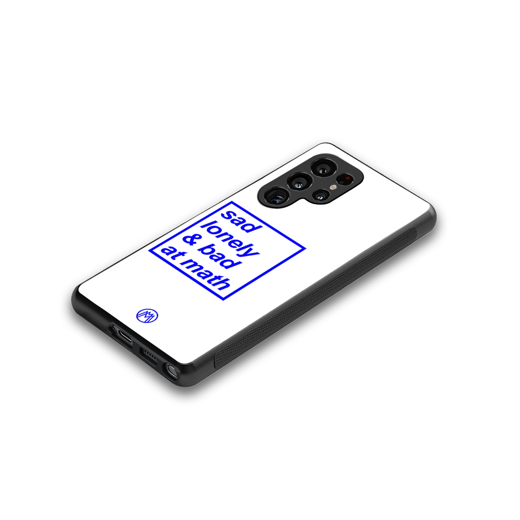 bad at math back phone cover | glass case for samsung galaxy s25 ultra