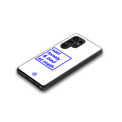 bad at math back phone cover | glass case for samsung galaxy s25 ultra