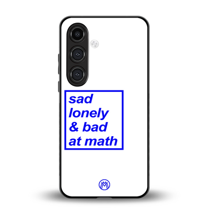 bad at math back phone cover | glass case for samsung galaxy s24 fe
