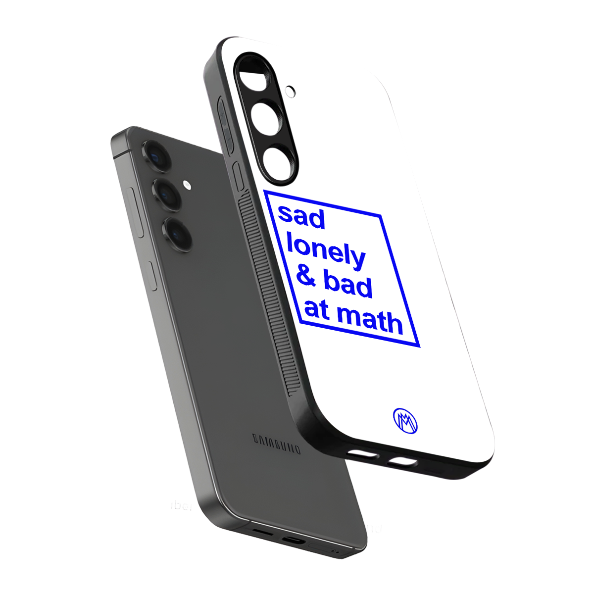 bad at math back phone cover | glass case for samsung galaxy s24 plus