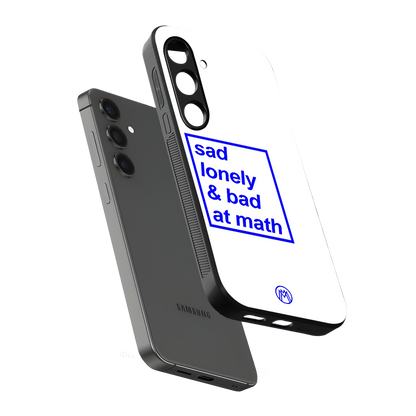 bad at math back phone cover | glass case for samsung galaxy s24 plus