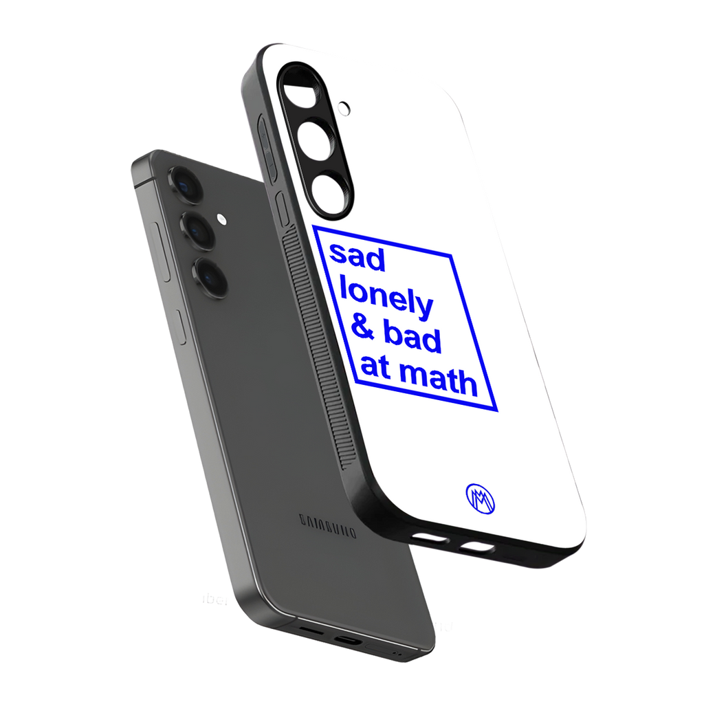 bad at math back phone cover | glass case for samsung galaxy s23
