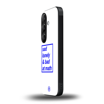 bad at math back phone cover | glass case for samsung galaxy s24 fe