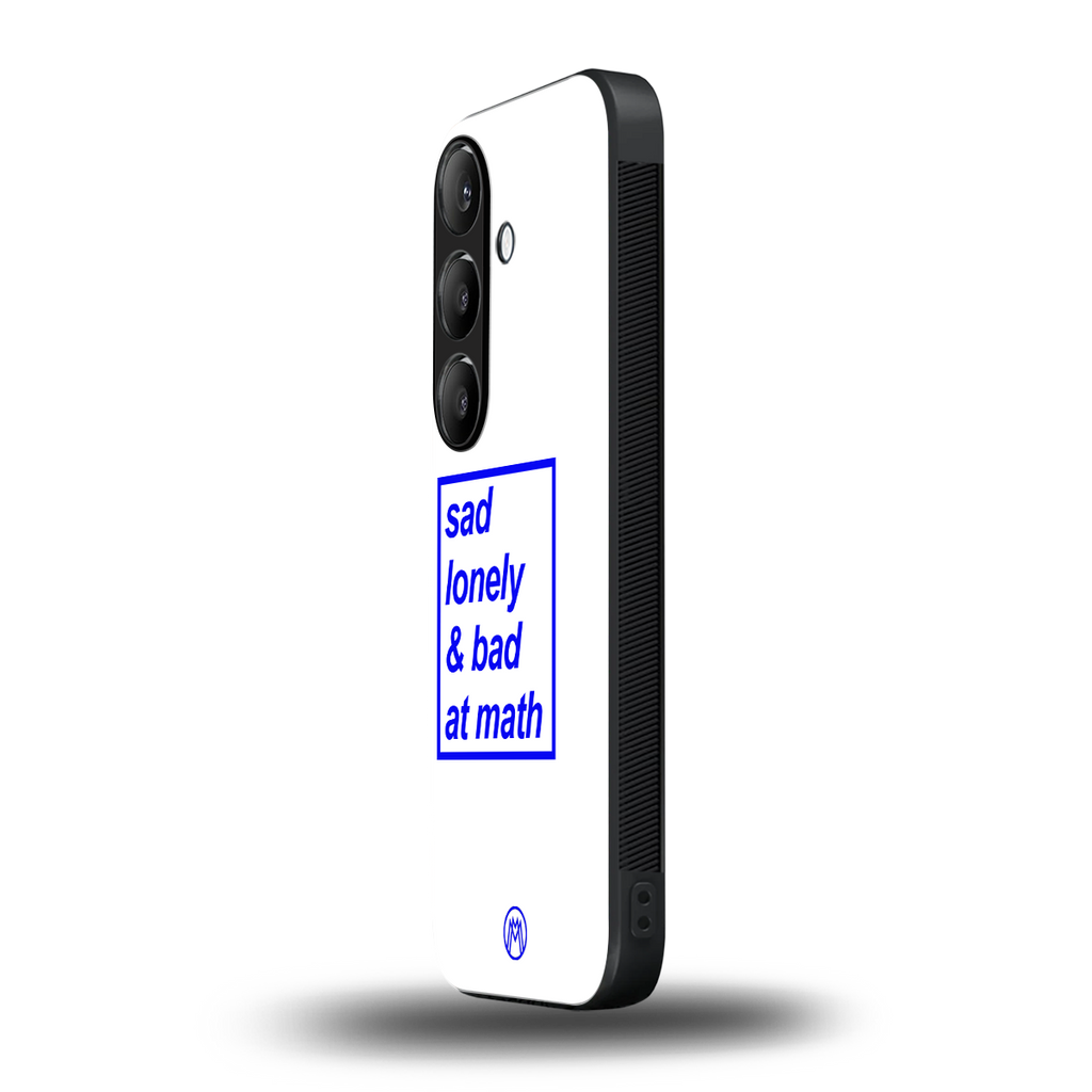 bad at math back phone cover | glass case for samsung galaxy s23
