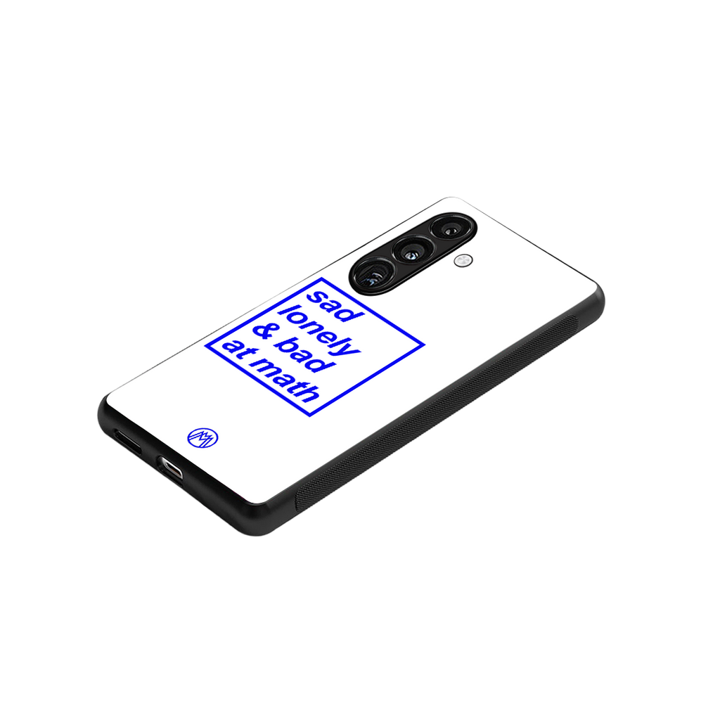 bad at math back phone cover | glass case for samsung galaxy s25 plus