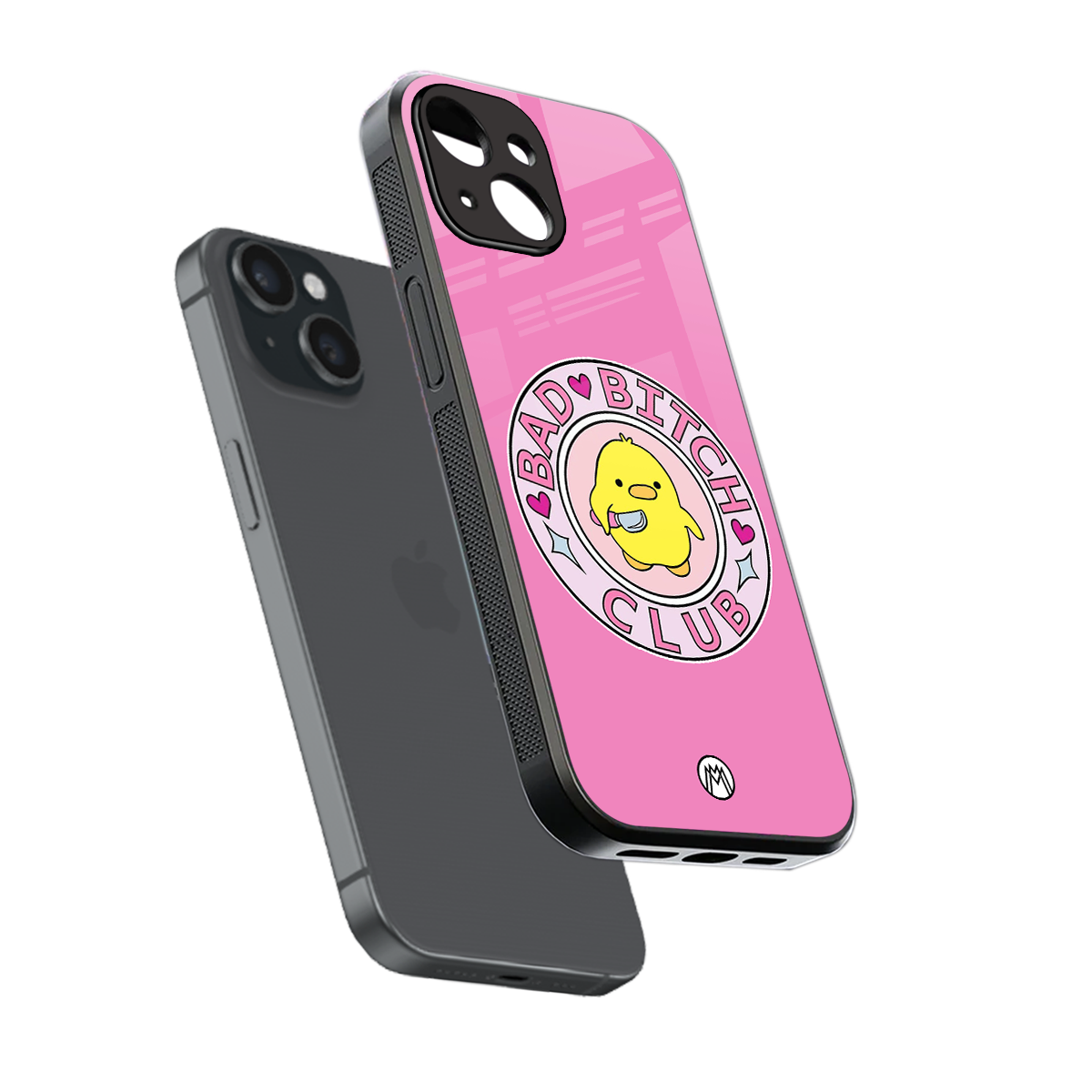 bad bitch club back phone cover | glass case for iphone 13 mini
