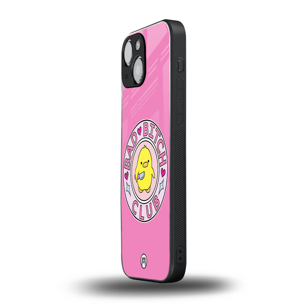 bad bitch club back phone cover | glass case for iphone 13 mini