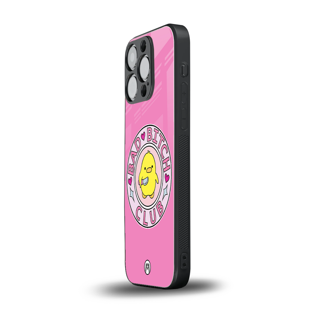 bad bitch club back phone cover | glass case for iphone 13 pro